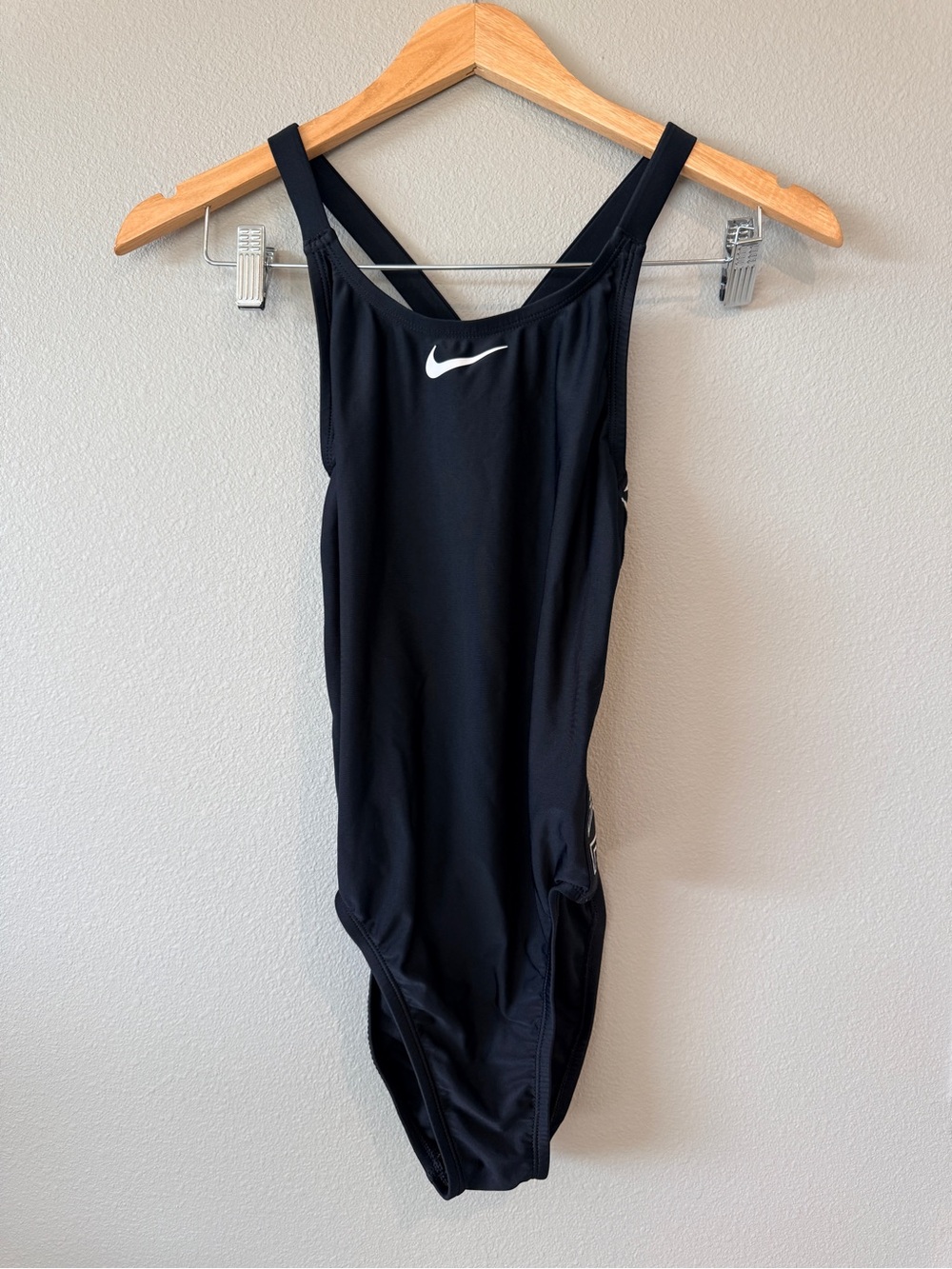 Nike Nike One Piece Swimsuit Womens Size 8 34 Black Racerback Training Swimsuit